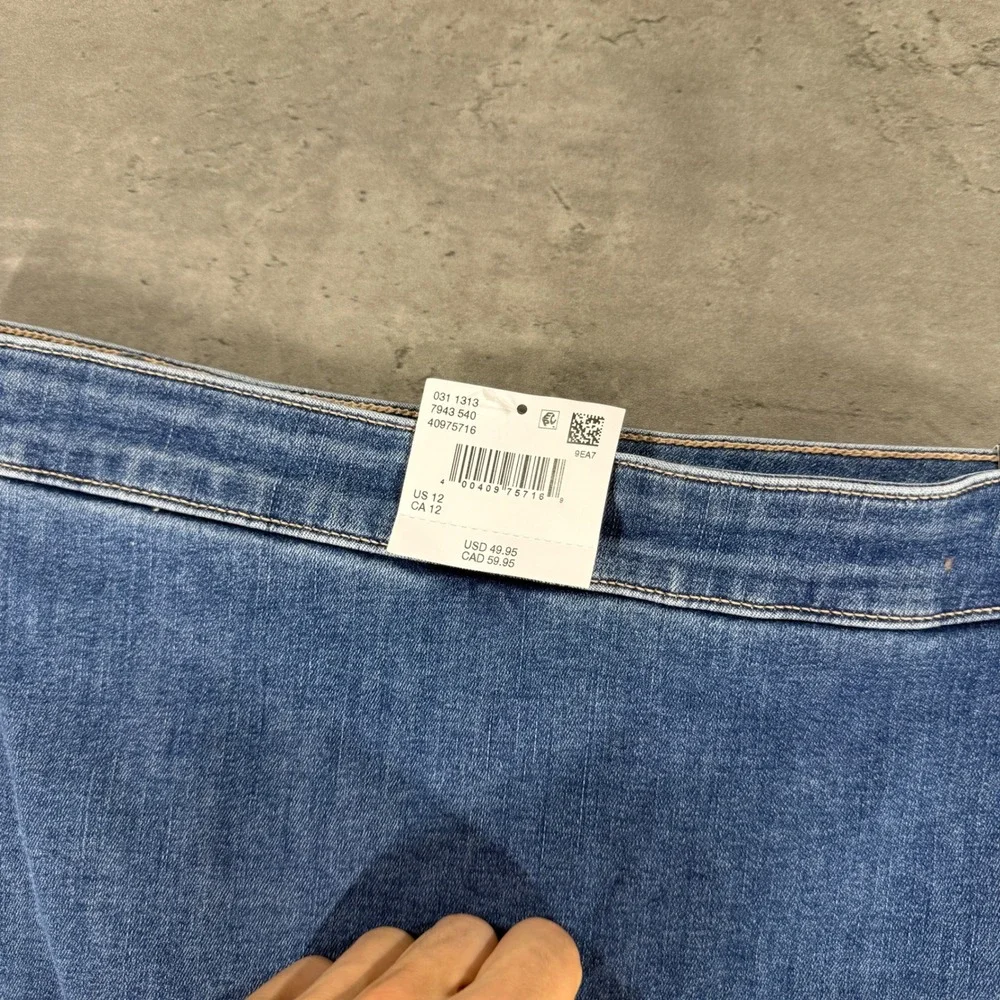 American Eagle Skort Womens 12 High-Rise Mini Next Level Stretch Blue NEW